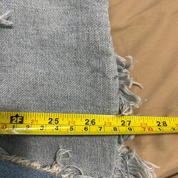 For the Republic Womens Jeans Size 4 Blue Flare Leg Distressed Denim Boho - Picture 9 of 14